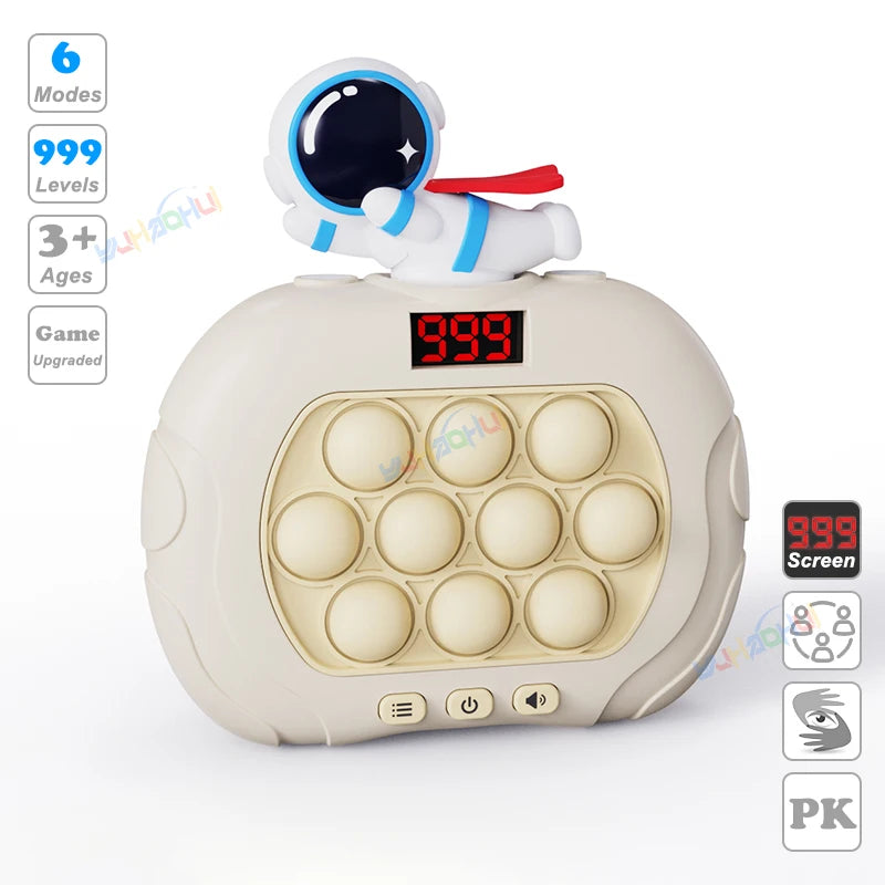 999 Level Electronic Pop Push Quick Push Game Console with LED Display Screen, Suitable for Adult and Child Fidget Toy Christmas