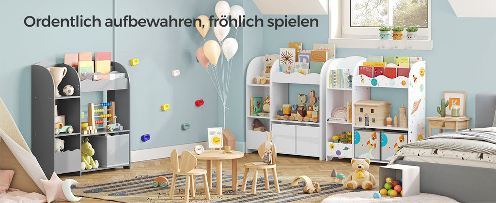 SONGMICS Bookshelf Children toys Book Storage 2 Boxing
