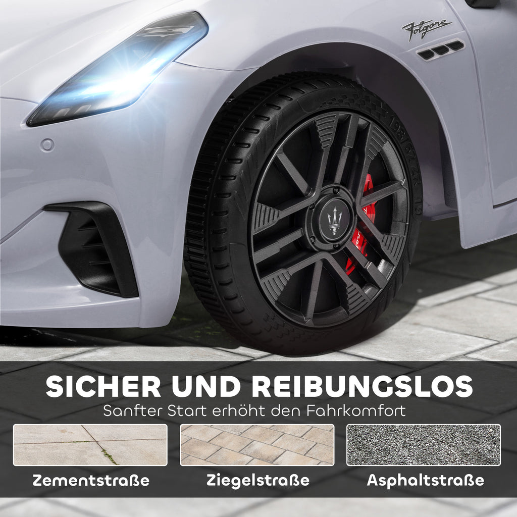 Maserati Gran Turismo Ride On Kids Electric Car 12V Grey
